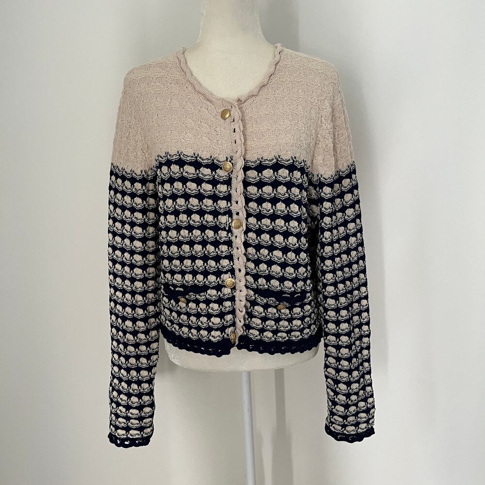 J. Crew Textured Crochet Lady Jacket in Sand Dark Even - Picture 3 of 9